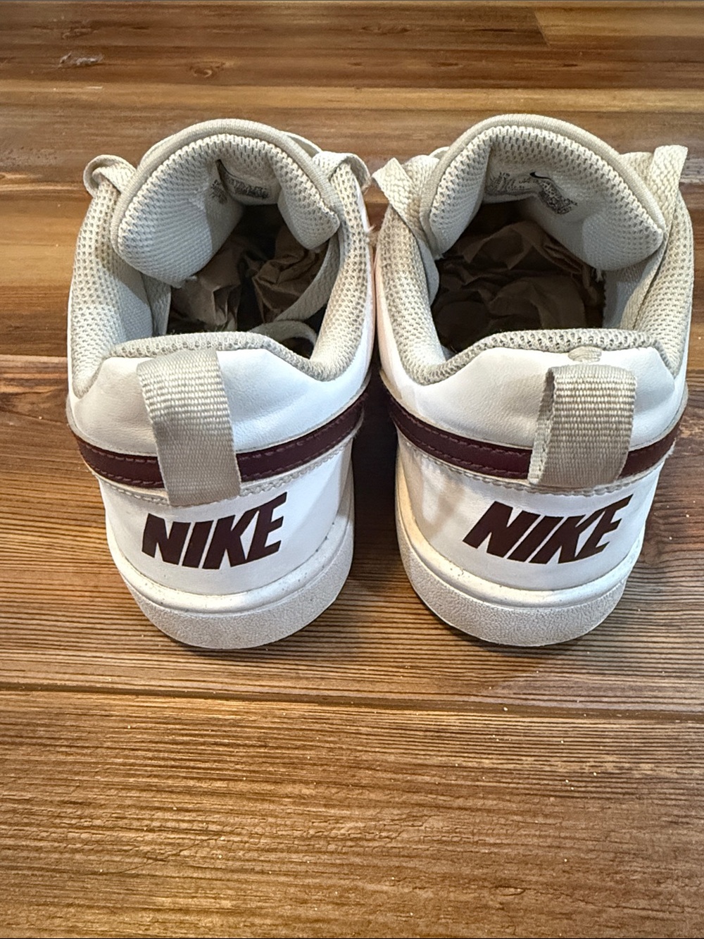 Nike Court Vision Low | Size 5Y(Women’s 6.5) | White/Burgundy - Picture 5 of 8